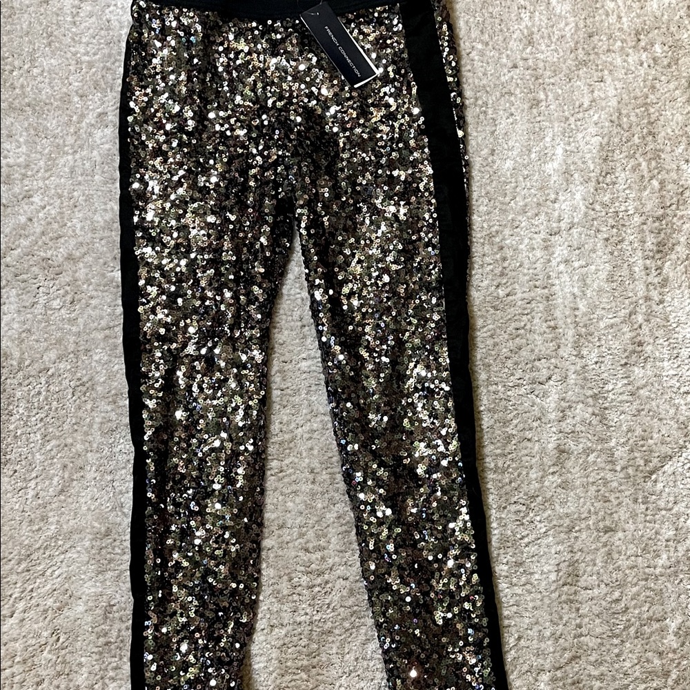 French Connection sequin dressy leggings